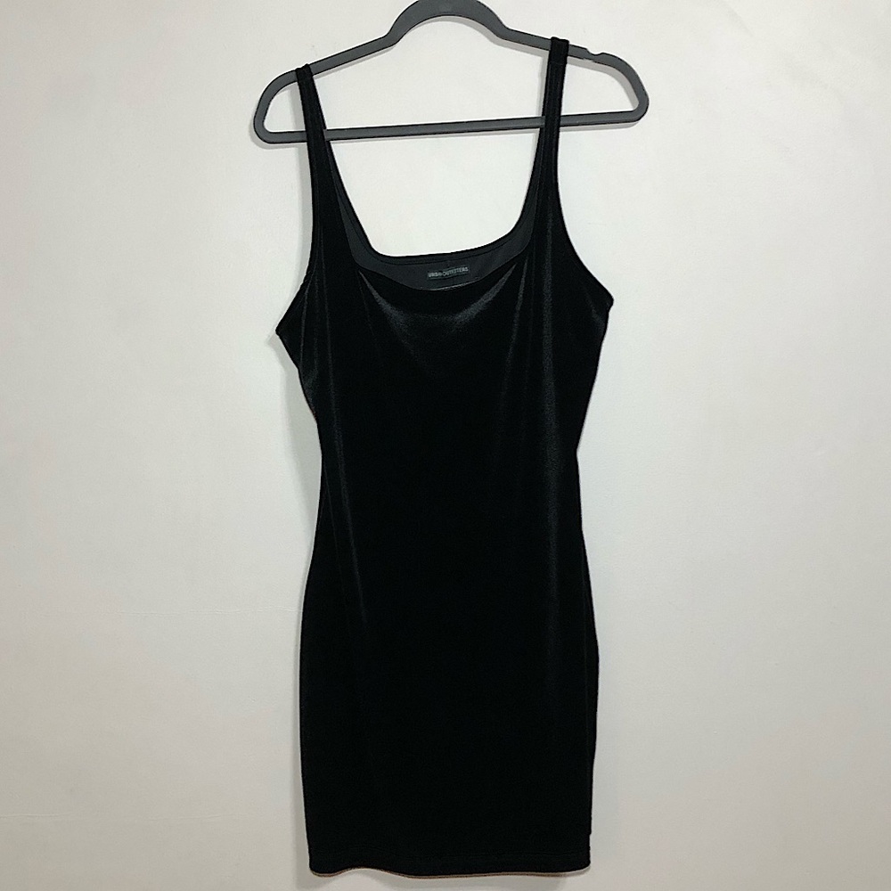 Black Crushed Velvet Urban Outfitters Dress